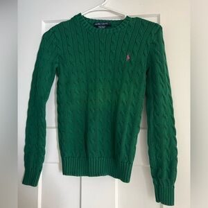 Ralph Lauren Women’s Cable-Knit Cotton Crewneck Sweater